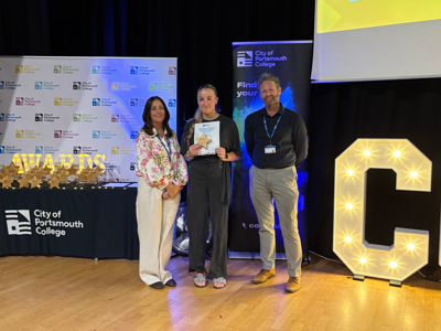 An award winner with COPC staff at the Vocational and Technical Awards 2026