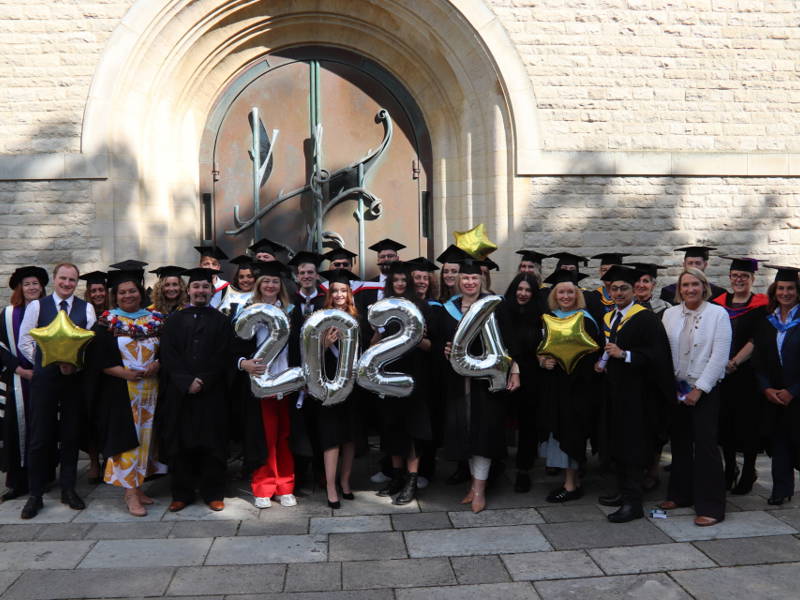 Our graduates outside Portsmouth Cathedral