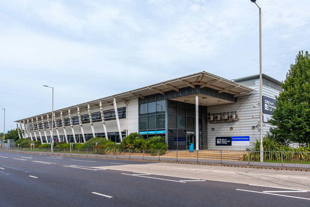 City of Portsmouth College's North Harbour Campus taken from Southampton Road.