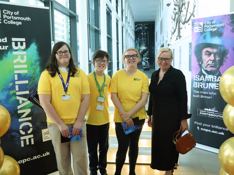 Proud students receive their awards at Supported Internship Awards hosted by City of Portsmouth College.