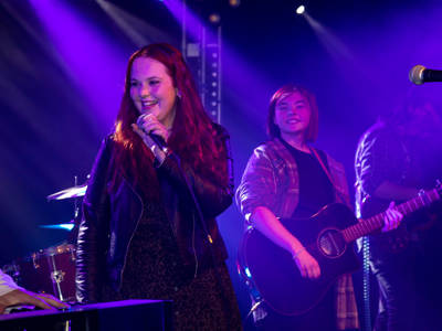 On stage action at the Wedgewood Rooms in Portsmouth.