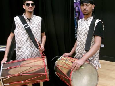 Two drummers provided the beats for Culture Day 2026