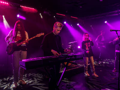 On stage action at the Wedgewood Rooms in Portsmouth.