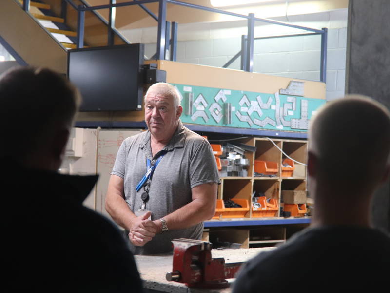 The electrical lecturer in the electrical workshop at North Harbour Campus.