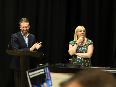 COPC staff congratulate students on their awards at Supported Internship Awards.
