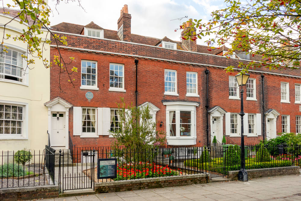 External view of Charles Dickens birthplace in Portsmouth