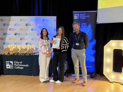 An award winner with COPC staff at the Vocational and Technical Awards 2026