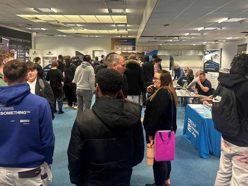 Students gathered at the 2026 Construction Careers Fair at North Harbour Campus
