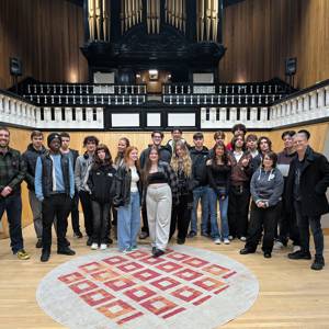 City of Portsmouth College students in the hallowed rooms of Abbey Road studios