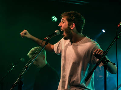 On stage action at the Wedgewood Rooms in Portsmouth.