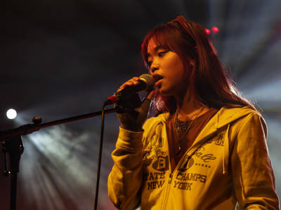 On stage action at the Wedgewood Rooms in Portsmouth.
