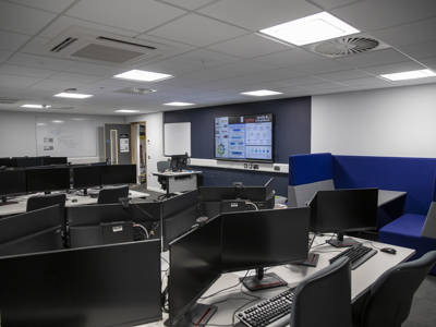 A business and economics classroom at City of Portsmouth College 