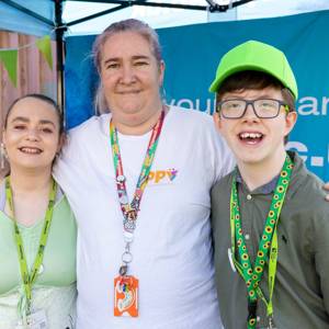 Three visitors to the Moving Forward event, hosted at City of Portsmouth College for the first time
