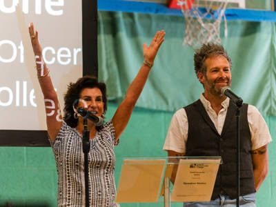 CFO and Assistant Principal on City of Portsmouth College, presenting the Staff Awards