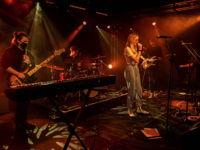 On stage action at the Wedgewood Rooms in Portsmouth.